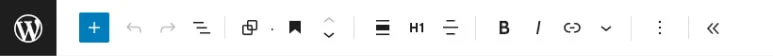 Modern WordPress Website Block Editor Toolbar